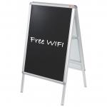 Nobo Blackboard Inserts for A1 A-Frame Pavement Display Board with Snap Frame, Black, Pack of 2 1902436