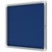 Nobo Premium Plus Felt Lockable Notice Board 6xA4 Blue 1902555