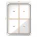 Nobo Premium Plus Magnetic Lockable Notice Board 4xA4 White 1902557