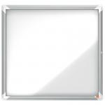 Nobo Premium Plus Magnetic Lockable Notice Board 6xA4 White 1902558