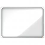 Nobo Premium Plus Magnetic Lockable Notice Board 8xA4 White 1902559