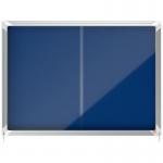 Nobo Premium Plus Felt Lockable Notice Board 8xA4 Blue 1902565