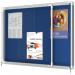 Nobo Premium Plus Felt Lockable Notice Board 8xA4 Blue 1902565