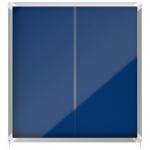 Nobo Premium Plus Felt Lockable Notice Board 12xA4 Blue 1902566