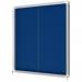 Nobo Premium Plus Felt Lockable Notice Board 12xA4 Blue 1902566