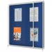 Nobo Premium Plus Felt Lockable Notice Board 12xA4 Blue 1902566