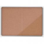 Nobo Premium Plus Cork Lockable Notice Board 18xA4  1902575