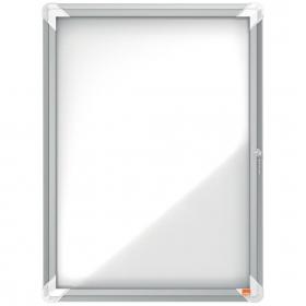 Nobo Premium Plus Outdoor Magnetic Lockable Notice Board 4xA4 White 1902577