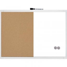 Nobo small Magnetic Whiteboard and Cork Notice Board 585x430mm Assorted - Outer carton of 4 1903784