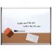 Nobo Small Magnetic Whiteboard with Cork Notice Board 585x430mm White 1903810