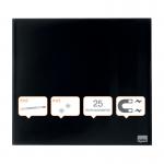 Nobo Glass Small Whiteboard, Black, Magnetic Tile, 300 X 300mm 1903950