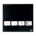 Nobo Glass Small Whiteboard, Black, Magnetic Tile, 300 X 300mm 1903950