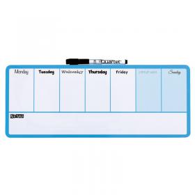 Nobo Mini Magnetic Whiteboard Weekly Planner 360x140mm Blue 1904047