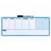 Nobo Mini Magnetic Whiteboard Weekly Planner 360x140mm Blue 1904047