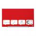 Nobo Impression Pro Glass Magnetic Whiteboard 680x380mm Red 1905183