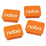 Nobo Whiteboard Magnets Orange (Pack 4) 1905327