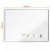 Nobo Premium Plus Enamel Magnetic Whiteboard - 1200x900mm, Aluminium Trim, EU Ecolabel Certified 1915145