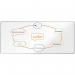 The photograph shows a high-quality, large white magnetic whiteboard from ACCO Brands. It has a sleek aluminium trim and is certified with the EU Ecolabel. The board is 2700x1200mm and is made with premium enamel material.