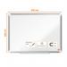 Nobo Premium Plus Steel Magnetic Whiteboard - 600x450mm, Aluminium Trim, EU Ecolabel Certified 1915154