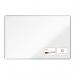 In the image, we see a sleek and sturdy drywipe board from ACCO Brands. Made of premium melamine, this whiteboard measures 1800x1200mm and boasts a smooth surface for ease of writing and erasing. The Nobo logo is prominently displayed in the corner, adding a touch of professionalism to this practical tool. Overall, this whiteboard exudes functionality and quality, making it a valuable addition to any workspace.