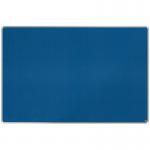 This photograph showcases a premium Nobo felt notice board by ACCO Brands, measuring 1800 by 1200mm in size. The board is in a vibrant blue color, perfect for adding a pop of color to any office or home workspace. The felt surface is ideal for pinning up important notes, memos, or photos, and the high-quality construction ensures durability and long-lasting use. This notice board is a functional and stylish addition to any space.