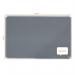 This image depicts a sleek grey Nobo Premium Plus Felt Notice Board, measuring 900x600mm. The board is made by ACCO Brands and features a sturdy frame and high-quality felt surface for displaying important notices and messages. The color and material create a professional and modern look, making it perfect for any office or conference room setting.