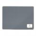 In the image, there is a grey Nobo Premium Plus Felt Notice Board measuring 1200x900mm by ACCO Brands. The board has a smooth, velvety surface and is framed in a sleek silver border. It appears to be mounted on a wall, surrounded by other office supplies. The felt surface is covered in various documents, notes, and messages secured with pushpins. The overall look is professional and organized, making it a great addition to any office or workspace.