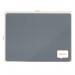 In the image, there is a stylish grey Nobo Premium Plus Felt Notice Board from ACCO Brands. It measures 1200x900mm and has a smooth surface made of high-quality felt material. The notice board is mounted on a wall and features a sleek silver frame that adds a touch of sophistication. The surface is perfect for pinning up important notices, reminders, or photos with pins or magnets. The overall design is sleek, modern, and professional.