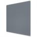 The photo shows a large, high-quality felt notice board from ACCO Brands. Its dimensions are 2400x1200mm, and the color is a sleek grey. The surface is smooth and soft to the touch, making it ideal for pinning and displaying important documents and notes. The edges are neatly framed with a sturdy border, and the board is mounted on a wall. The overall appearance is clean and professional, making it perfect for any office or workspace.