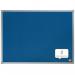 This picture is of a beautiful blue felt notice board made by ACCO Brands. It has a sleek design and is 600x450mm in size. The board is covered in soft, high-quality felt that is perfect for holding notes and reminders. The prominent brand name, Nobo Essence, is displayed clearly in the top corner. This notice board is perfect for any home or office space.