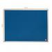 The image depicts a vibrant blue ACCO Brands Noticeboard from the Nobo Essence Felt series. The Noticeboard has a size of 600x450mm and features a felt surface that is ideal for pinning and displaying various documents and notices. The premium quality felt provides a smooth and durable surface for long-lasting use. The frame is sleek and modern, adding a touch of sophistication to any space. Overall, the noticeboard is visually appealing and functional, making it a versatile addition to any office or classroom.