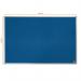 The photograph shows a blue Nobo Essence Felt Notice Board, measuring 900x600mm, made by ACCO Brands. The board is covered in soft, felt material, creating a sleek and professional appearance. The surface is perfect for displaying important notices and messages, while the blue color adds a pop of color to any office or workspace. The board is mounted on a wall, providing a sturdy and secure display option. The clean design and high-quality materials make this notice board a practical and stylish addition to any environment.