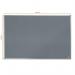 The picture shows a sleek and modern grey Nobo Essence Felt Notice Board from ACCO Brands. The board has a spacious size of 900x600mm, perfect for keeping important notices and reminders organized. It features a textured felt surface, providing a stylish and functional backdrop for pins and notes. The grey felt is complemented by a slim aluminum frame, giving the board a streamlined appearance. The high-quality materials used make this notice board a durable and professional addition to any space.