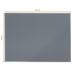 The photo shows a grey ACCO Brands Noticeboards Nobo Essence Felt Notice Board with a dimension of 1200x900mm. The board is made of high-quality felt material, providing a soft and durable surface to pin important notices and memos. The elegant grey color adds a touch of sophistication to any office or home space. The board is surrounded by a sleek aluminum trim, giving it a modern and professional look. Its large size offers plenty of space to display various documents and messages. The photo captures the simplicity and functionality of this versatile notice board.