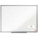 This picture features a sleek and modern ACCO Brands Drywipe Boards Nobo Essence Melamine Whiteboard in the dimensions of 600x450mm. The whiteboard is made of high-quality melamine material and has a smooth finish. The frameless design adds to its minimalist and professional appearance. The surface is perfect for writing and erasing, making it ideal for meetings, presentations, and brainstorming sessions. The clean and crisp white surface provides a clean canvas for notes and ideas.