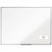 The ACCO Brands Drywipe Boards Nobo Essence Melamine Whiteboard measures 1200x900mm and features a sleek and durable design. The whiteboard surface is made of smooth and high-quality melamine, perfect for writing and erasing with ease. The frame is made of strong and sturdy material, ensuring long-lasting use. The overall look of the whiteboard is professional and modern, making it a great addition to any office or workspace.