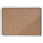 Nobo Premium Plus Cork Lockable Notice Board 8xA4 Hinged 1915326