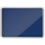 Nobo Premium Plus Felt Lockable Notice Board 8xA4 Blue Hinged 1915327