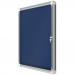 Nobo Premium Plus Felt Lockable Notice Board 8xA4 Blue Hinged 1915327