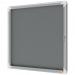 Nobo Premium Plus Felt Lockable Notice Board 6xA4 Grey Hinged 1915328