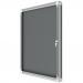 Nobo Premium Plus Felt Lockable Notice Board 8xA4 Grey Hinged 1915329