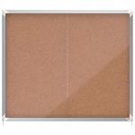 Nobo Premium Plus Cork Lockable Notice Board 15xA4 Sliding 1915332