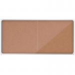 Nobo Premium Plus Cork Lockable Notice Board 27xA4 Sliding 1915333