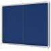 Nobo Premium Plus Felt Lockable Notice Board 18xA4 Blue Sliding 1915334