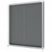 Nobo Premium Plus Felt Lockable Notice Board 12xA4 Grey Sliding 1915337