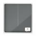 Nobo Premium Plus Felt Lockable Notice Board 12xA4 Grey Sliding 1915337