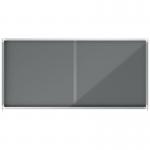 Nobo Premium Plus Felt Lockable Notice Board 27xA4 Grey Sliding 1915339