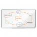 This image shows a sleek and modern whiteboard with a wide, widescreen design. The whiteboard is made of steel and features an aluminium trim. The board is EU Ecolabel Certified and produced by ACCO Brands. It is spacious, measuring 890x500mm and has a magnetic surface for easy attachment of notes and documents.