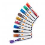 Nobo Liquid Ink Whiteboard Pens Bullet Tip 10 Pack Assorted 1915381