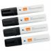 Nobo Glide Whiteboard Pens Large Chisel Tip 4 Pack Black 1915388